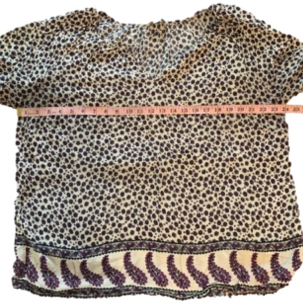 Forever 21 Purple & Cream Floral Lightweight Long Sleeve Top 3X - Picture 9 of 10